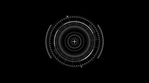 Circle HUD technological futuristic elements Stock Footage 303394901