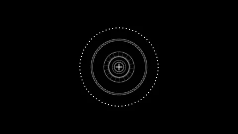 Circle HUD technological futuristic elements Stock Footage 303394992