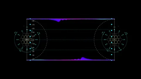 Circle HUD technological futuristic elements Stock Footage 303462442