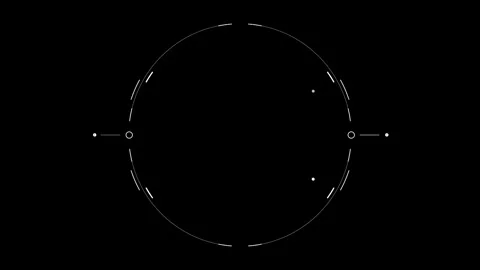 Circle HUD technological futuristic elements Stock Footage 303462452