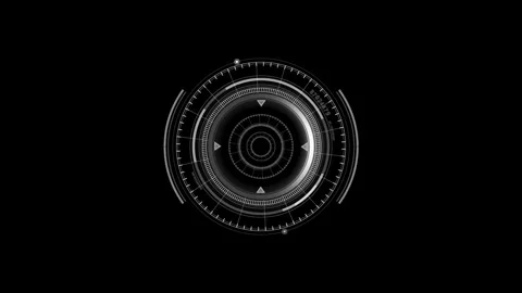 Circle HUD technological futuristic elements Stock Footage 305628484