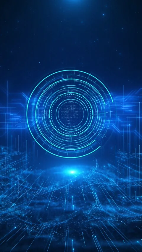 Circle HUD technological futuristic elements. ci Fi circle elements Futuristic Stock Footage 312182467