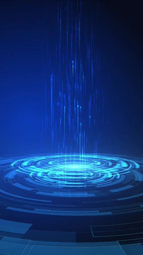 Circle HUD technological futuristic elements. sci Fi circle elements Futuristic Stock Footage 313694241