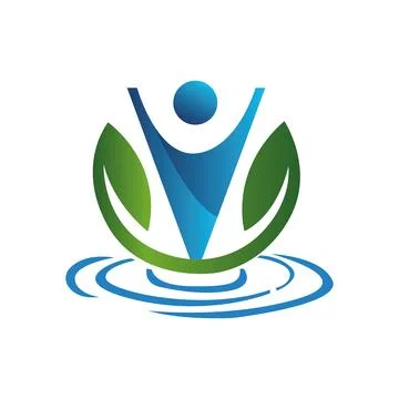 Circle human hand logo image vector Stock Illustration