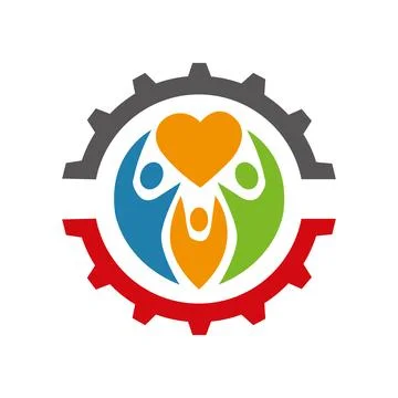 Circle Human resources and Community network and social icon logo vector illustr Stock Illustration