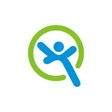 Circle Human Shape Logo Template Illustration Design. Vector EPS 10. Illustrazione stock