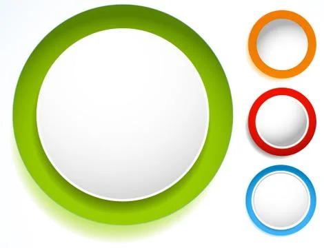 Circle icon with blank space. Blank circle design element set. Suitable for d Stock Illustration