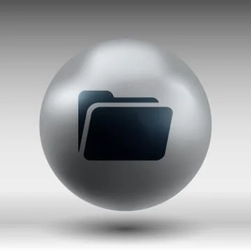 Circle icon folder binder isolated file document directory Stock Illustration