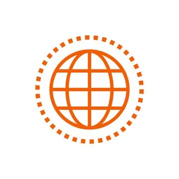 Circle icon globe on a white background. Vector illustration Stock Illustration