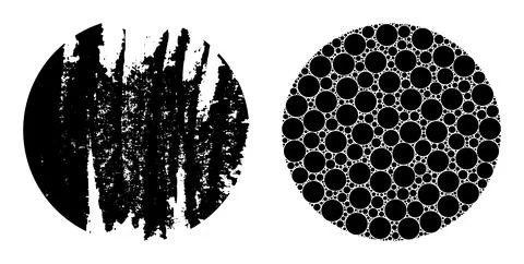 Circle Icon Recursion Composition and Grunge Textured Icon Illustrazione stock
