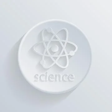 Circle icon with a shadow. the atom, molecule Stock Illustration