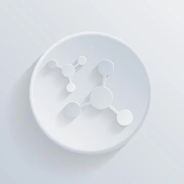 Circle icon with a shadow.  the atom, molecule Stock Illustration