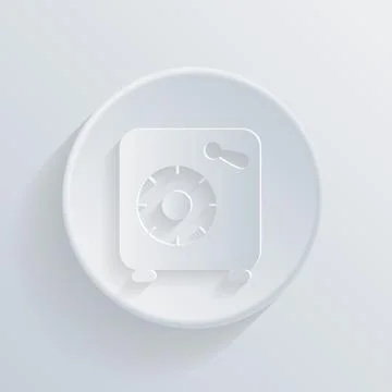 Circle icon with a shadow. bank vault Ilustración de archivo