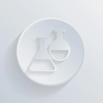 Circle icon with a shadow. bulb Stock Illustration