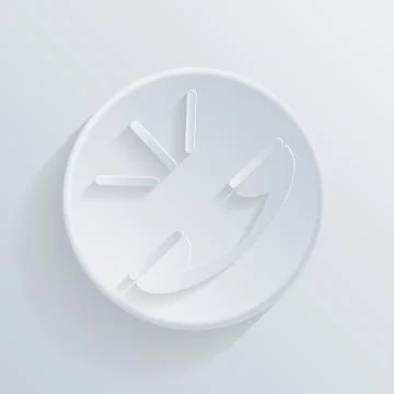 Circle icon with a shadow. call Stock Illustration