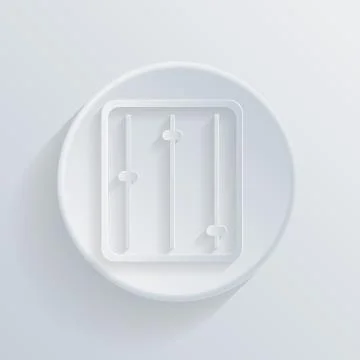 Circle icon with a shadow. equalizer Stock Illustration