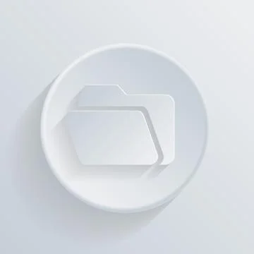 Circle icon with a shadow. folder for documents Stock Illustration