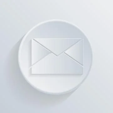 Circle icon with a shadow, post envelope Stock-Illustration