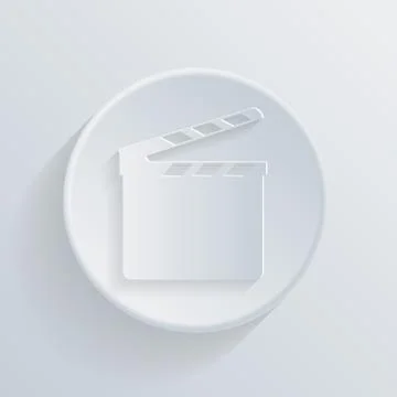 Circle icon with a shadow. slate board Stock Illustration