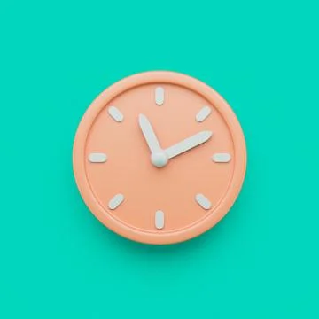 Circle icon on wall. Simple 3d render illustration on vibrant background. 스톡 일러스트