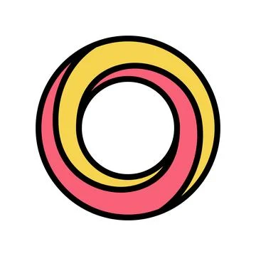 Circle impossible geometric shape color icon vector illustration Stock Illustration