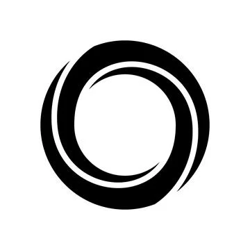 Circle impossible geometric shape glyph icon vector illustration Stock Illustration