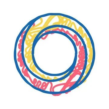 Circle impossible geometric shape icon doodle illustration Illustrazione stock