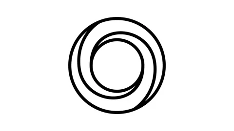 Circle impossible geometric shape line icon animation Stock Footage 224907273