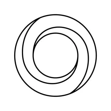 Circle impossible geometric shape line icon vector illustration Stock Illustration