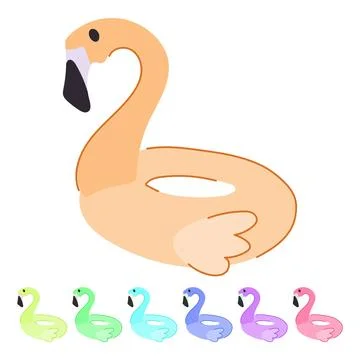 Circle inflatable ring vector cartoon graphic Stock Illustration