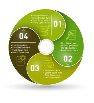 Circle info graphic label four option Stock Illustration