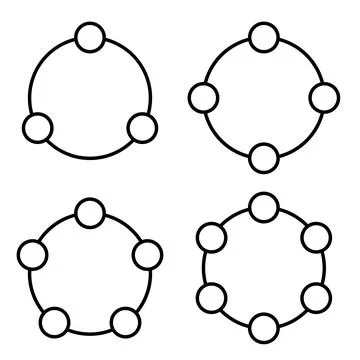 Circle infograph diagram, chart circular eight, flow flowchart graph info Stock Illustration