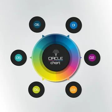 Circle infographic chart, diagram, scheme. イラスト素材