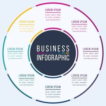 Circle infographic design 8 Steps Ilustración de archivo