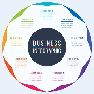 Circle Infographic Design 9 Options Ilustração Stock