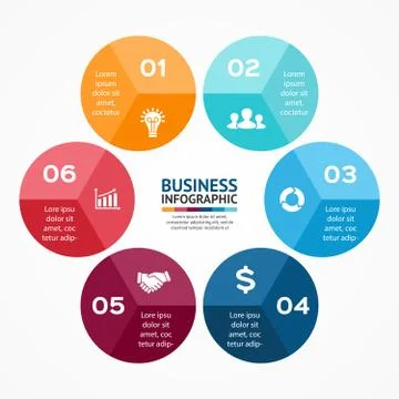 Circle infographic. Diagram, graph, presentation. Illustrazione stock