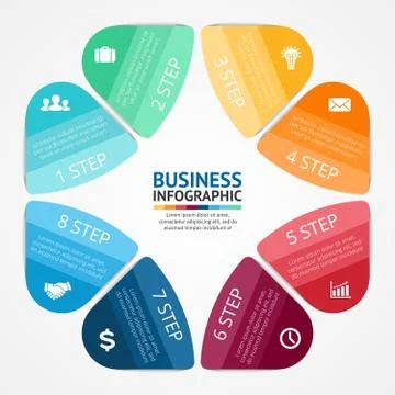 Circle infographic. Diagram, graph, presentation. Stock Illustration