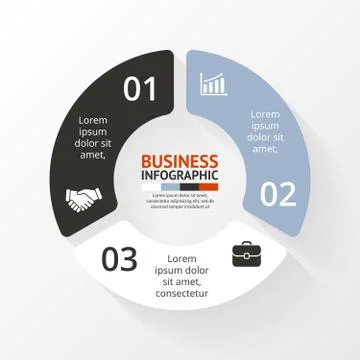 Circle infographic. Diagram, graph, presentation. Illustrazione stock