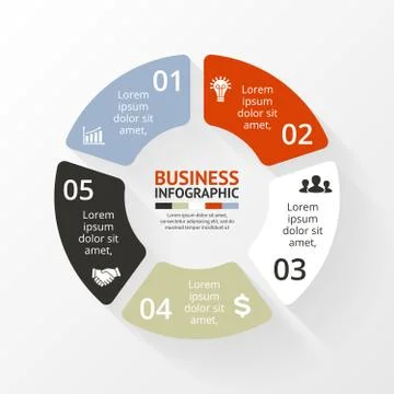 Circle infographic. Diagram, graph, presentation. Stock Illustration