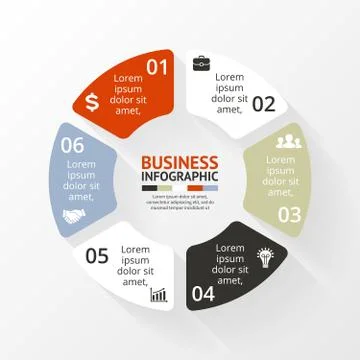 Circle infographic. Diagram, graph, presentation. Stock Illustration