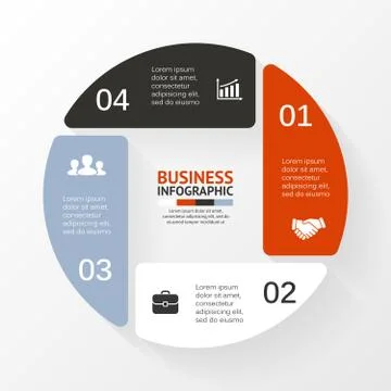 Circle infographic. Diagram, graph, presentation. Stock Illustration