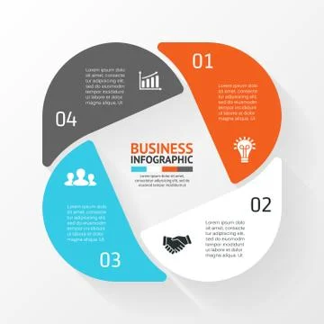 Circle infographic. Diagram, graph, presentation. Stock Illustration