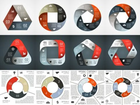 Circle infographic. Diagram, graph, presentation. Stock Illustration