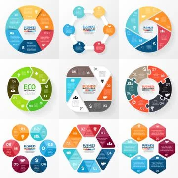 Circle infographic. Diagram, graph, presentation. Illustrazione stock