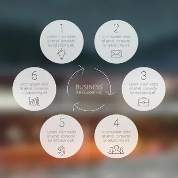 Circle infographic, diagram, graph, presentation, chart. Stock Illustration