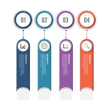Circle infographic template four option, process or step for business prese.. Stock Illustration
