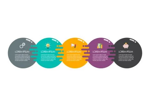 Circle infographic template Stock Illustration