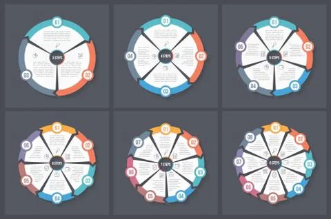 Circle Infographic Templates Stockillustratie