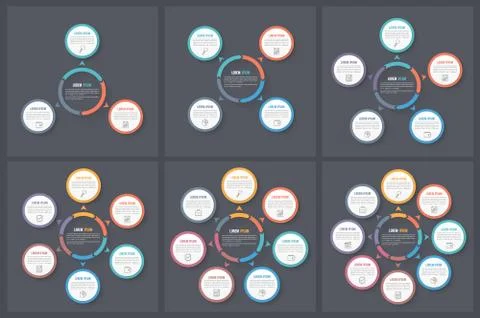 Circle Infographic Templates Illustrazione stock