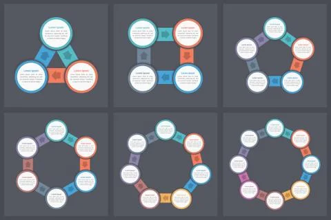 Circle Infographic Templates Illustrazione stock